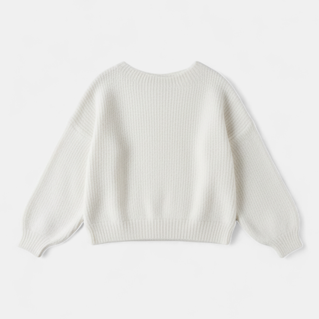 Sweater - Open Back Bow Closure Oversized Fit - Mary Feels